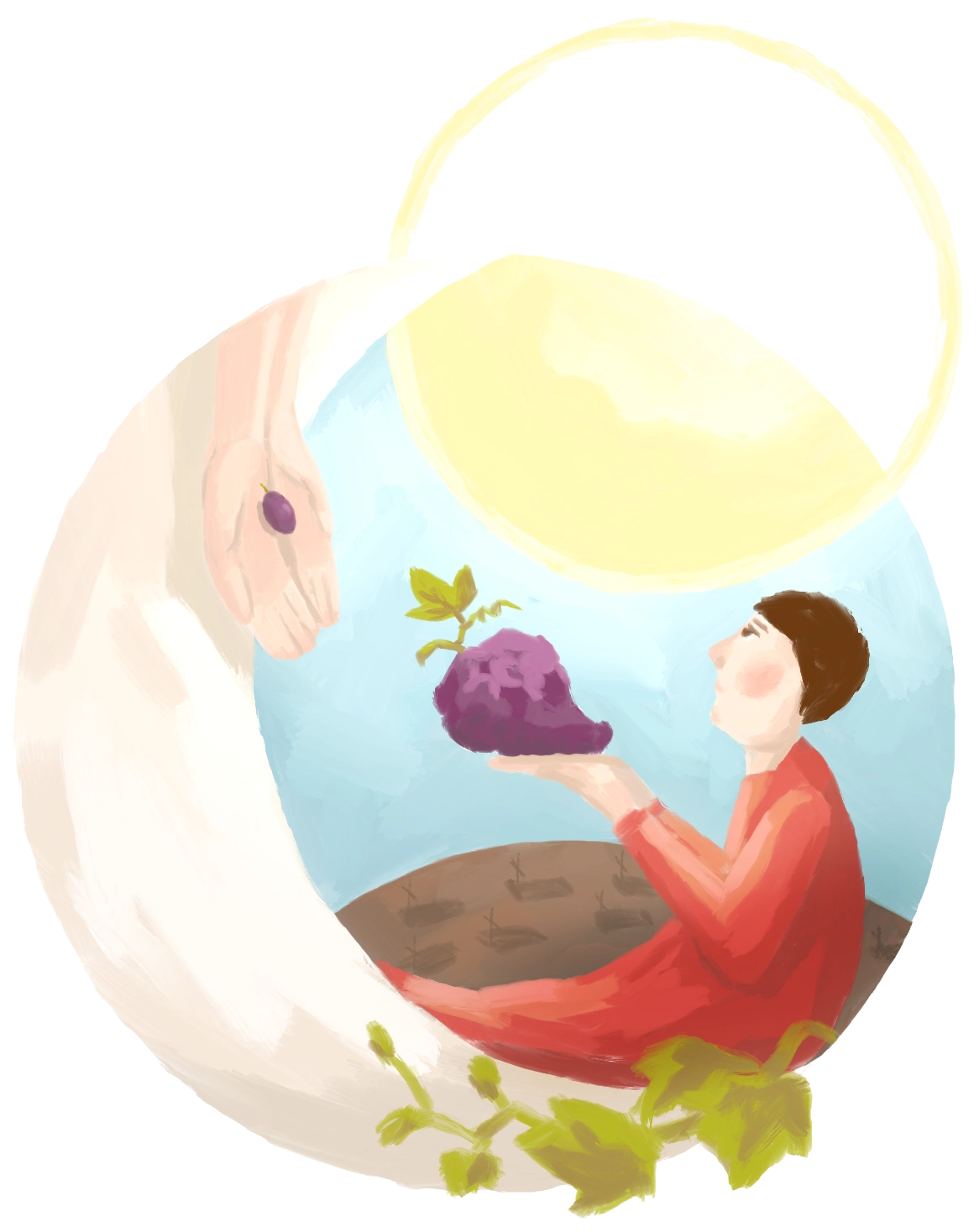 Ілюстрація до Пісні Григорія Сковороди "Бояться люди зійти гнити в домовину" від Олени Горецької